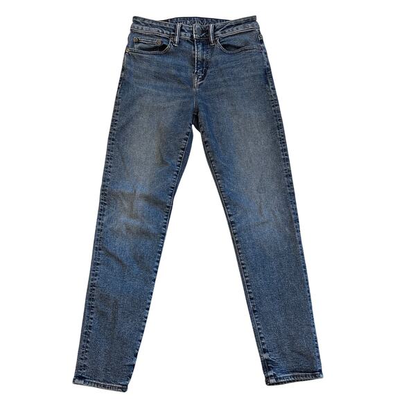 American Eagle Dad Jeans Mens Size 28x32 Blue Slim Tapered Leg Stretch 90s - Picture 1 of 12